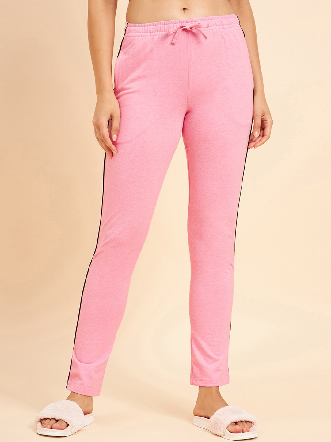 

Sweet Dreams Women Pink Mid-Rise Straight Lounge Pants