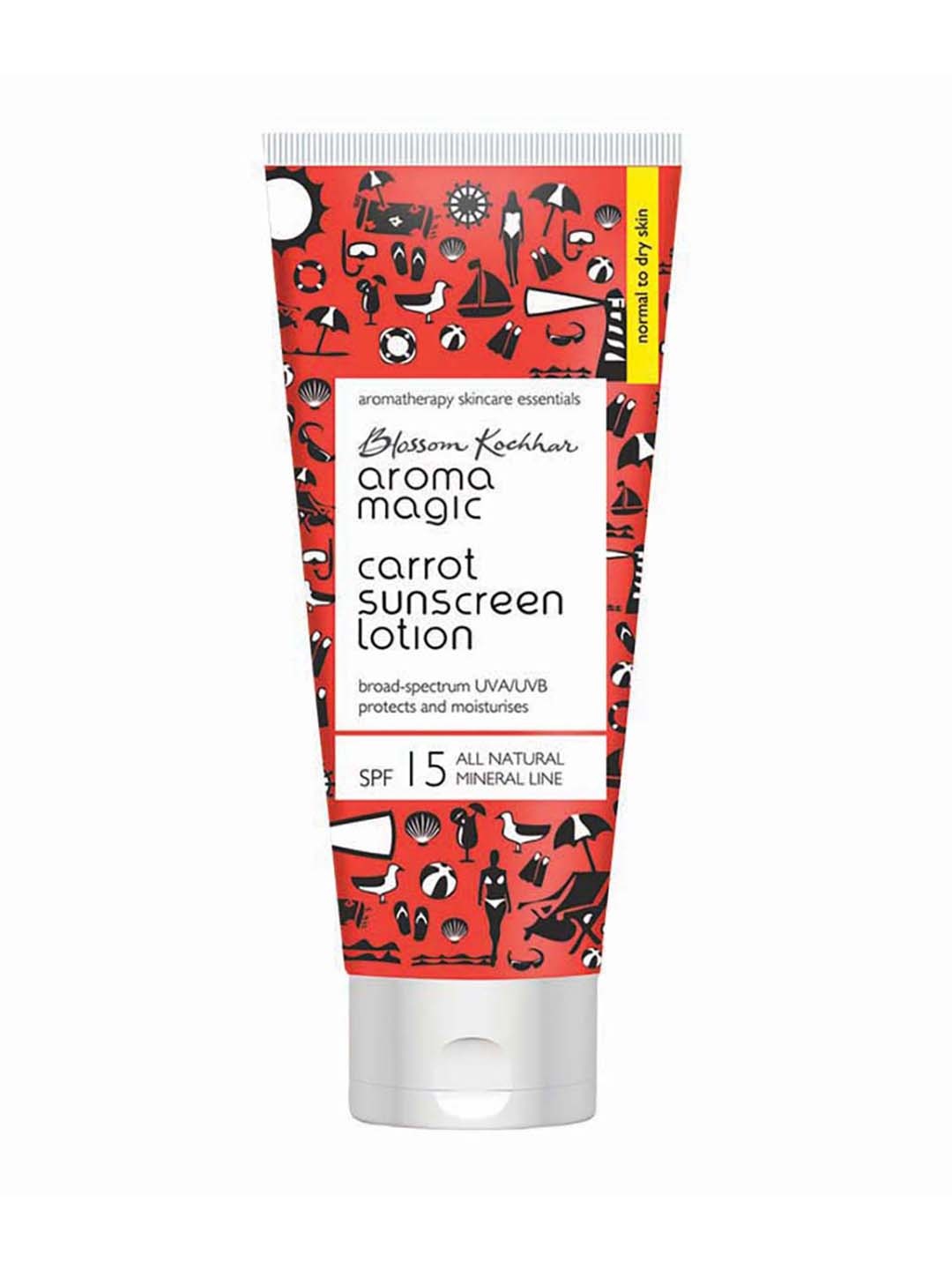 

Aroma Magic Carrot SPF 15 Sunscreen Gel To Protect & Moisturize Skin - 50ml, Red
