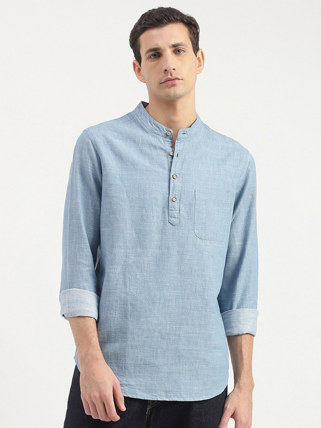 

United Colors of Benetton Slim Fit Casual Shirt, Blue