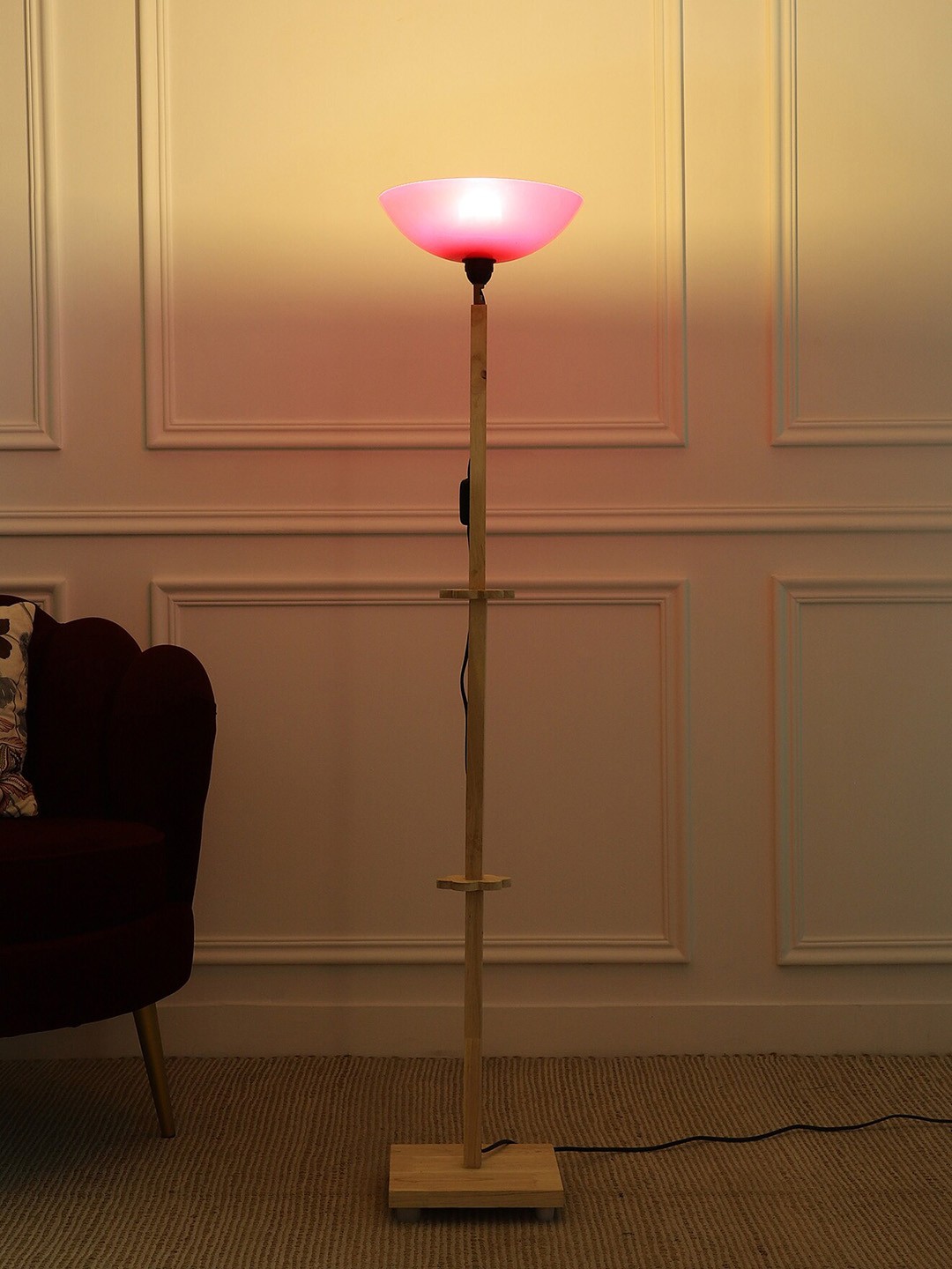 

SANDED EDGE Beige & Red Iron Floor Lamp