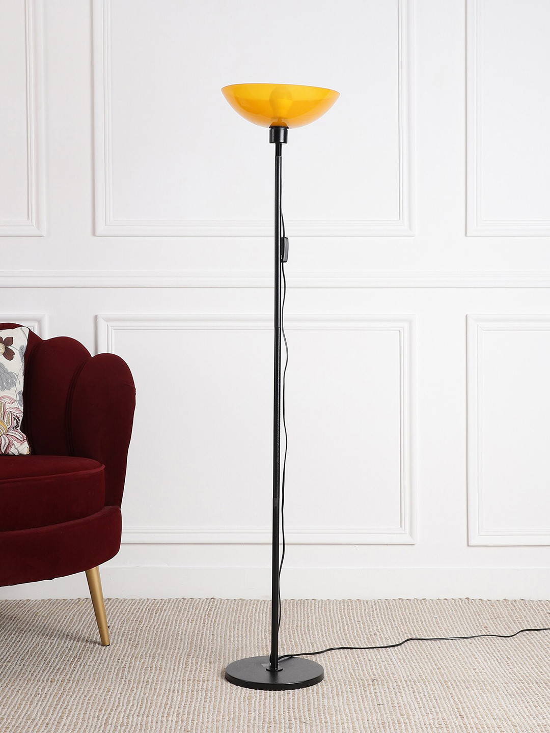 

SANDED EDGE Black & Yellow Contemporary Floor Lamp