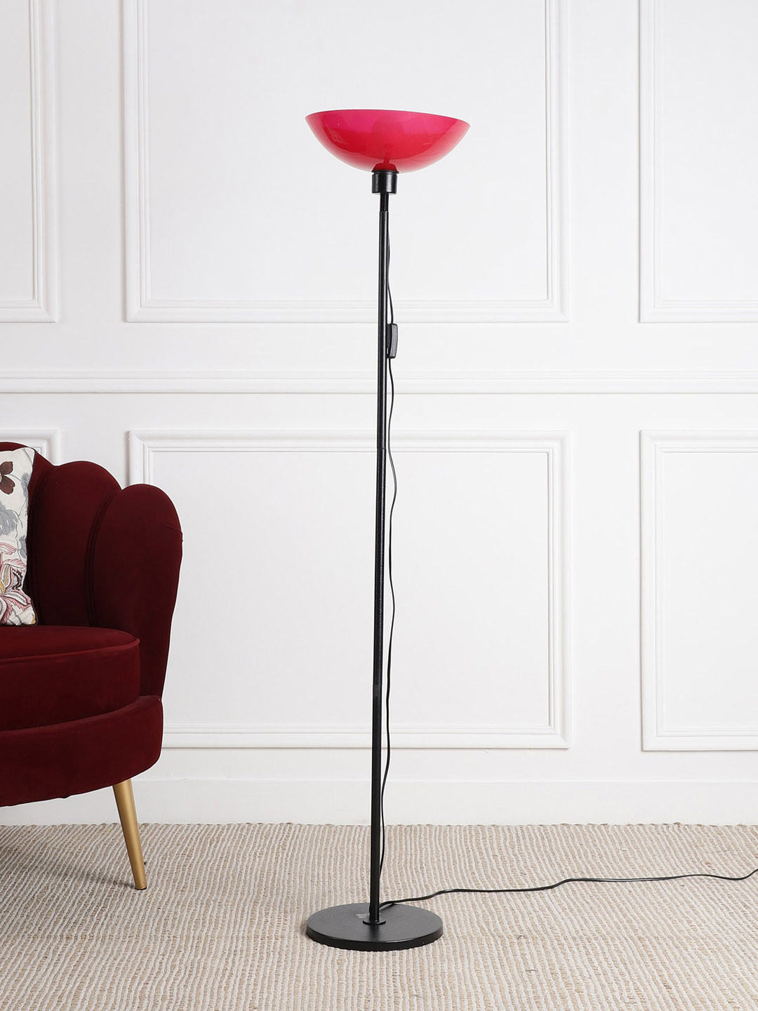 

SANDED EDGE Black & Red Contemporary Floor Lamp
