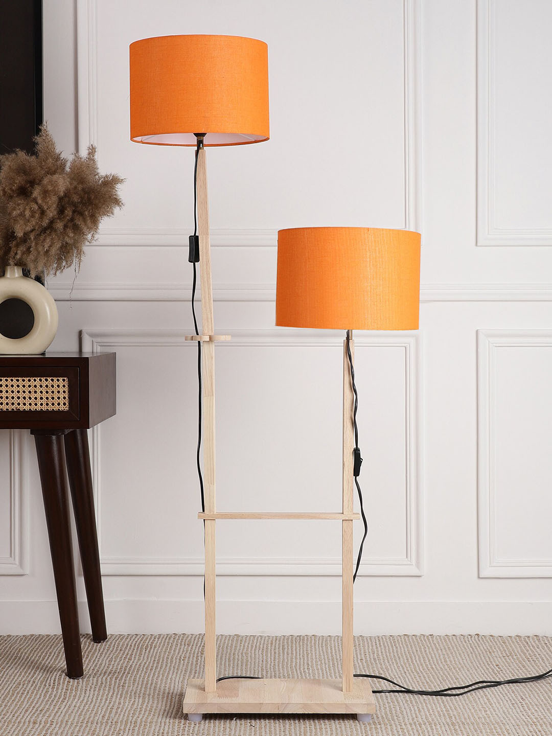 

SANDED EDGE Beige & Orange Shelf Floor Lamp