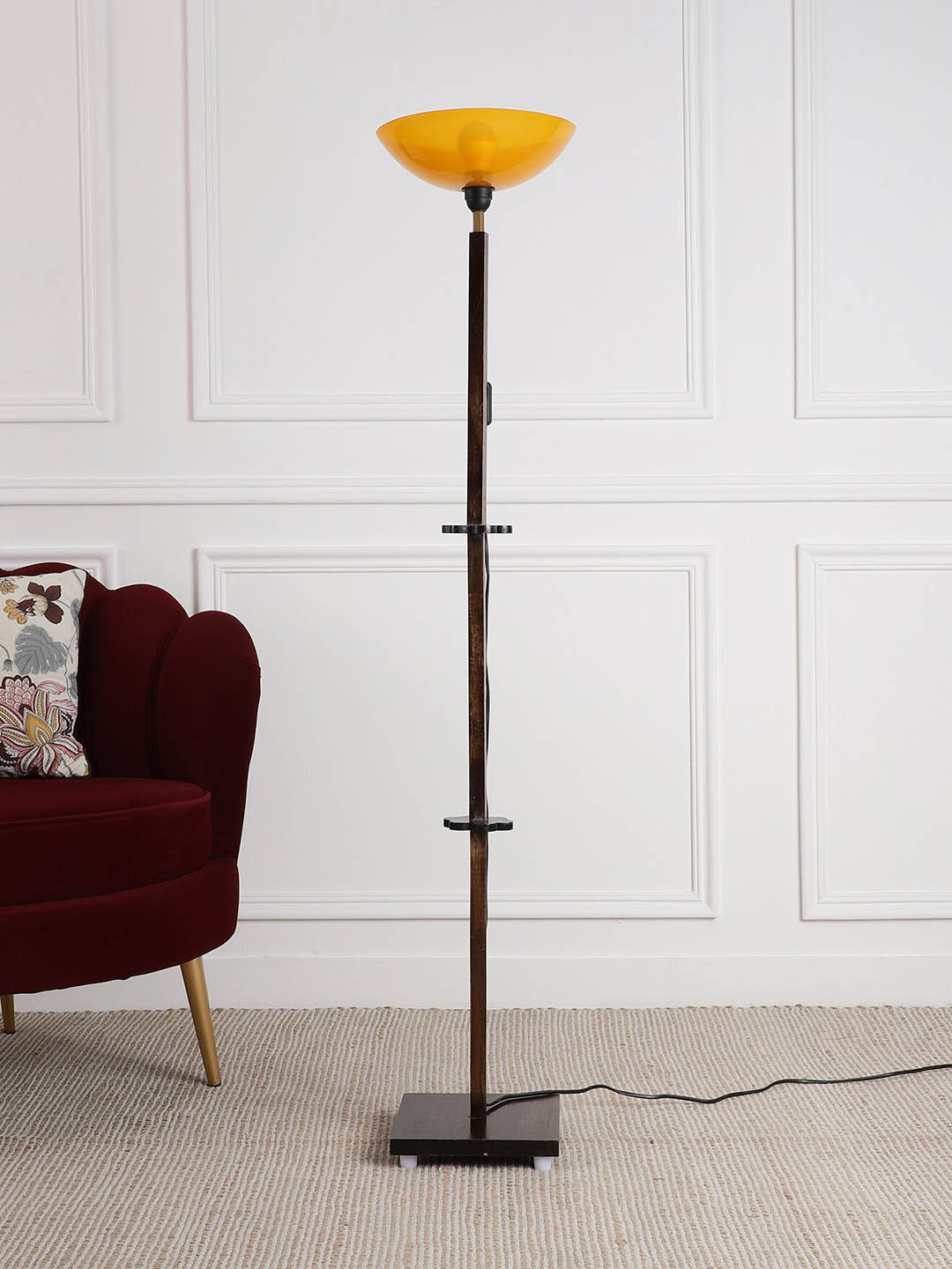 

SANDED EDGE Black & Yellow Contemporary Floor Lamp
