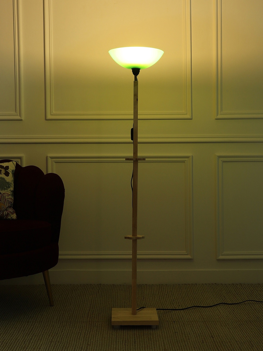 

SANDED EDGE Beige & Green Contemporary Floor Lamp