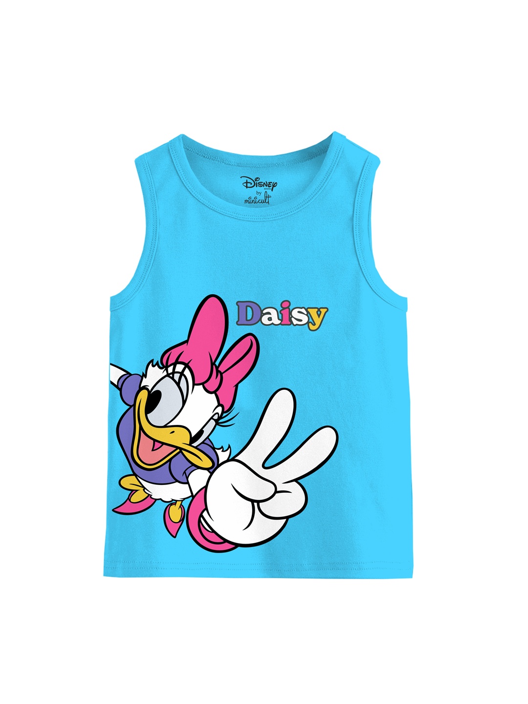 

Minicult Girls Donald Duck Printed Cotton T-shirt, Blue