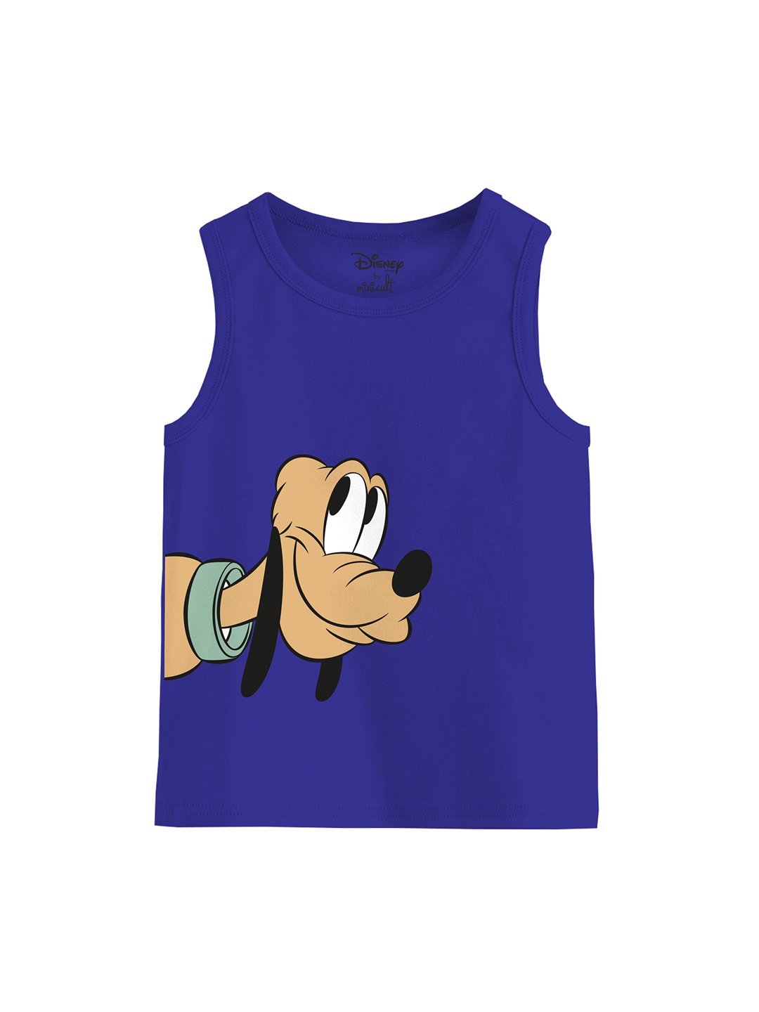 

Minicult Kids Pluto Printed Cotton Basic Innerwear Vest, Blue