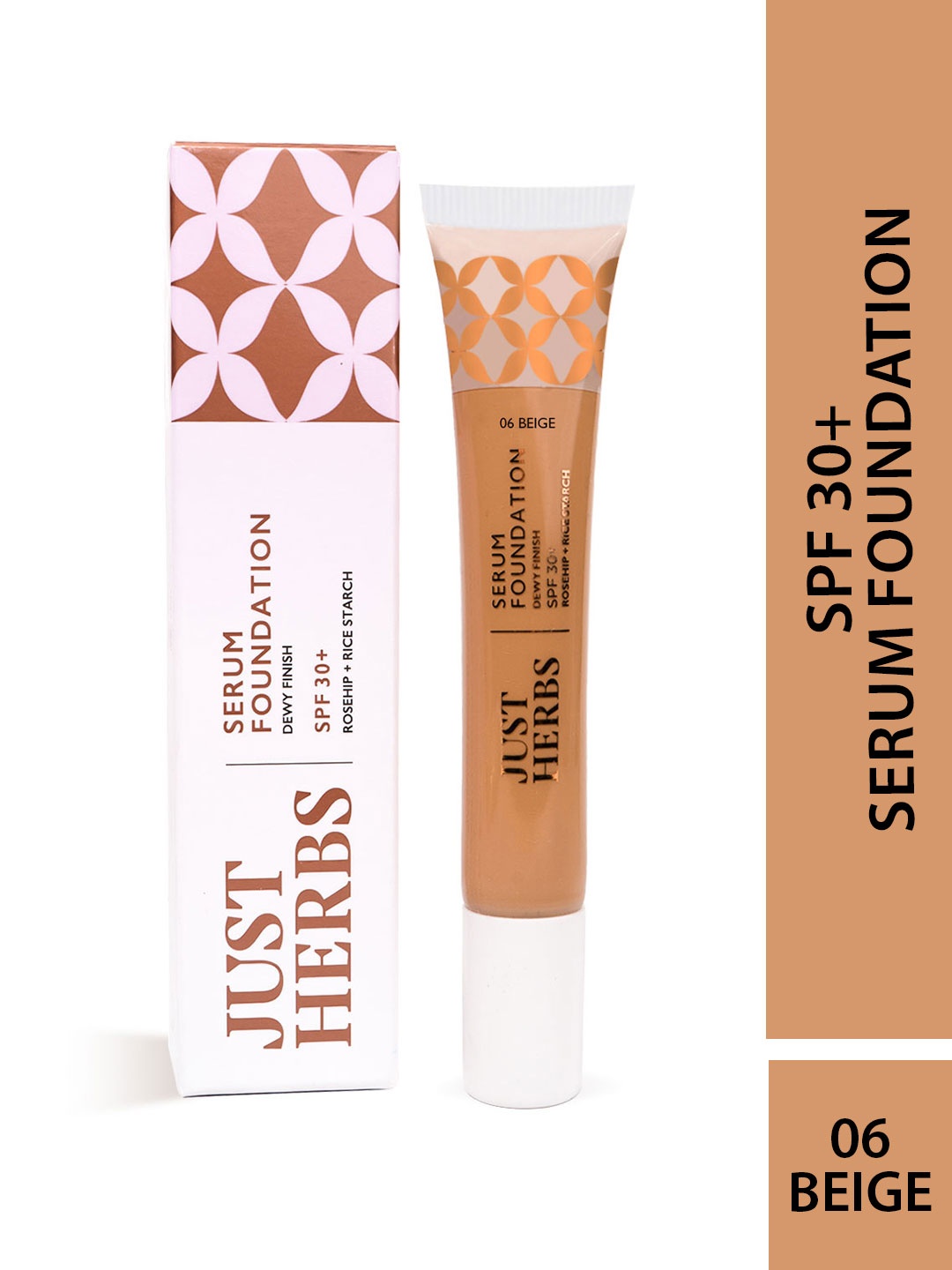 

Just Herbs Rose Hip & Rice Starch SPF 30 Dewy Finish Serum Foundation 20g - Beige 06