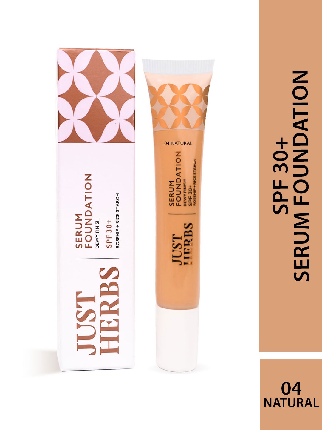 

Just Herbs Rose Hip & Rice Starch SPF 30 Dewy Finish Serum Foundation 20g - Natural 04, Beige