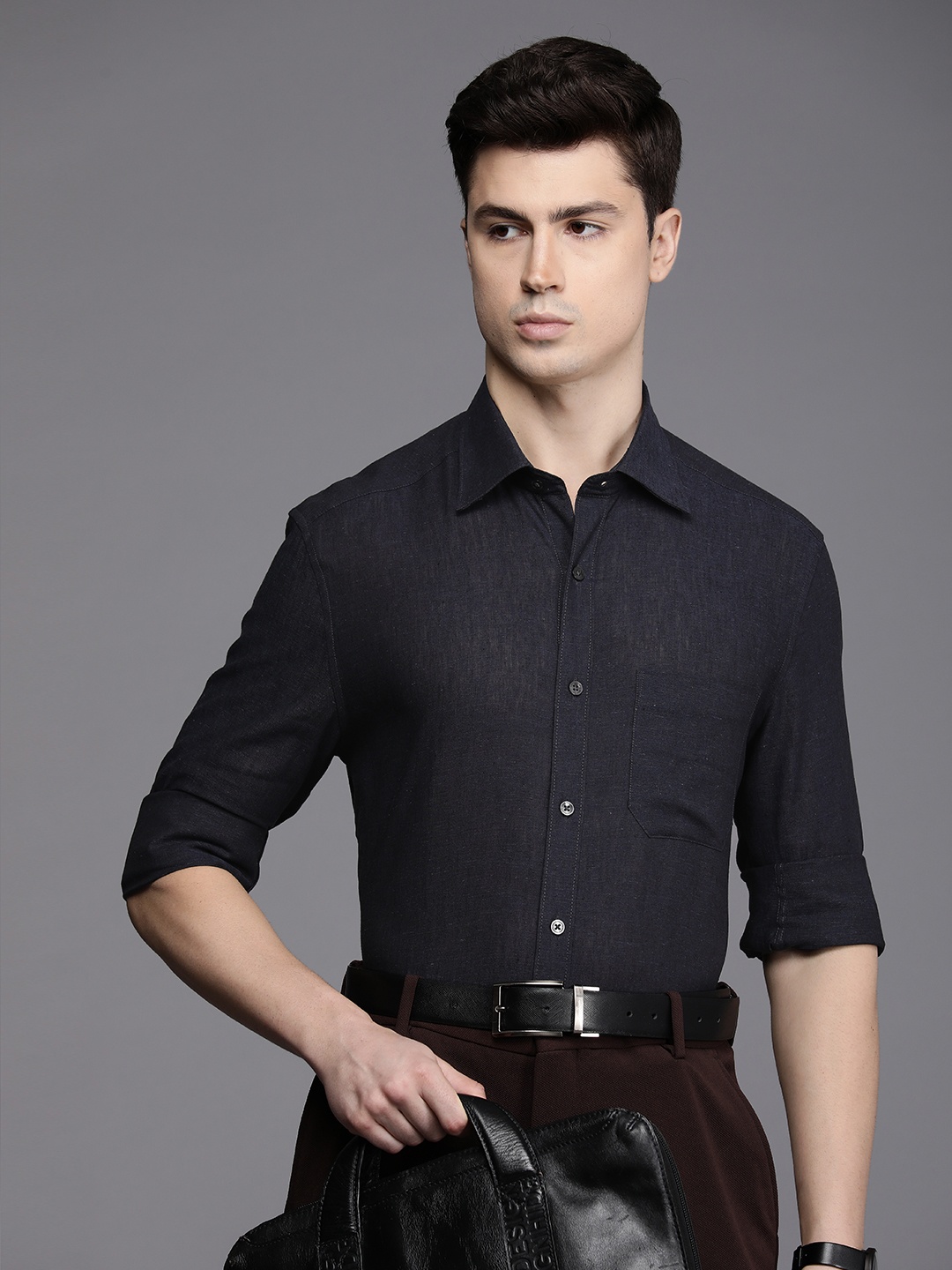 

Louis Philippe Opaque Formal Shirt, Charcoal