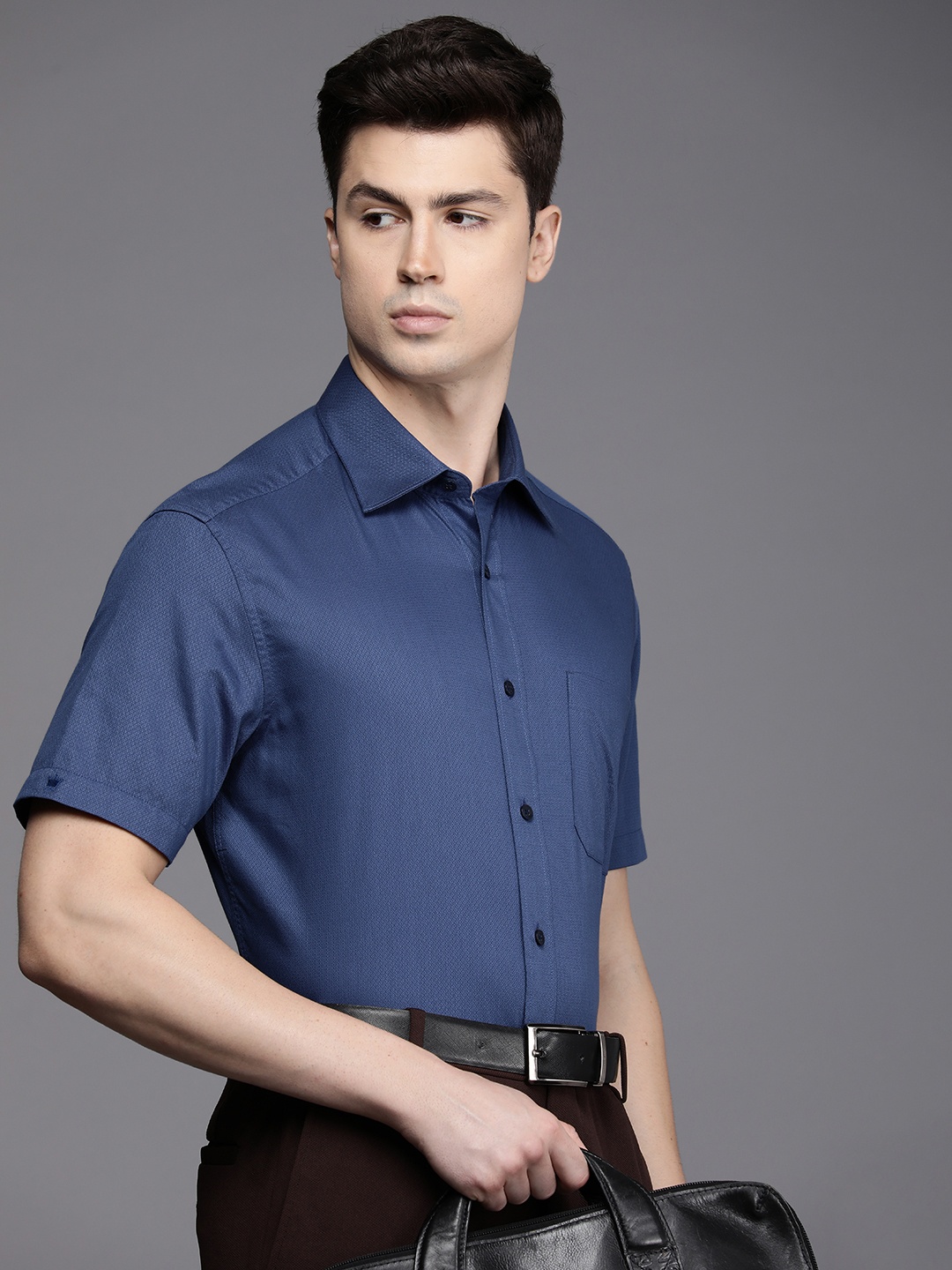 

Louis Philippe Opaque Formal Shirt, Navy blue