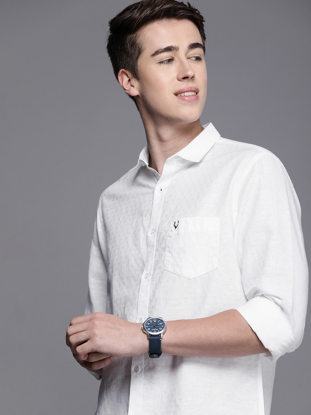 

Allen Solly Slim Fit Opaque Casual Shirt, White