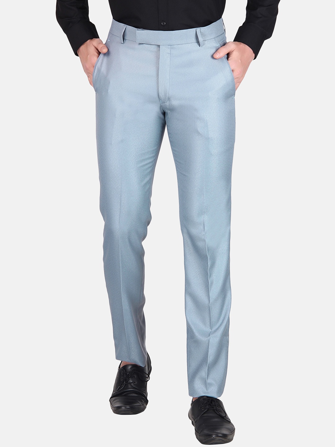 

TrulyFeb Men Grey Slim Fit Trousers