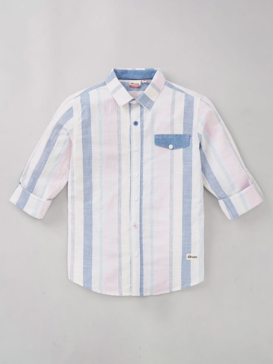 

edheads Boys Vertical Striped Cotton Casual Shirt, White