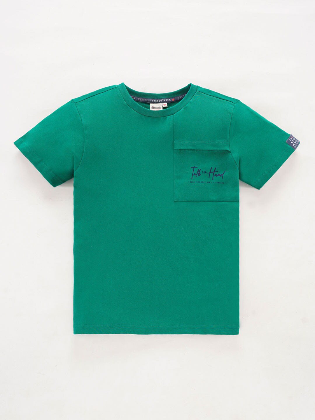

edheads Boys Round Neck Azo Free Cotton T-shirt, Green