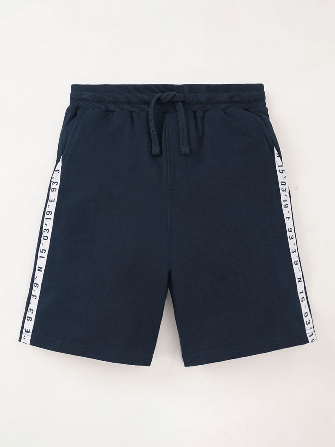 edheads Boys Mid-Rise Knee Length Cotton Shorts, Navy blue