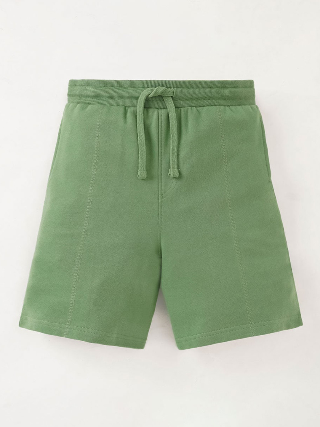 

edheads Boys Mid-Rise Knee Length Cotton Shorts, Green