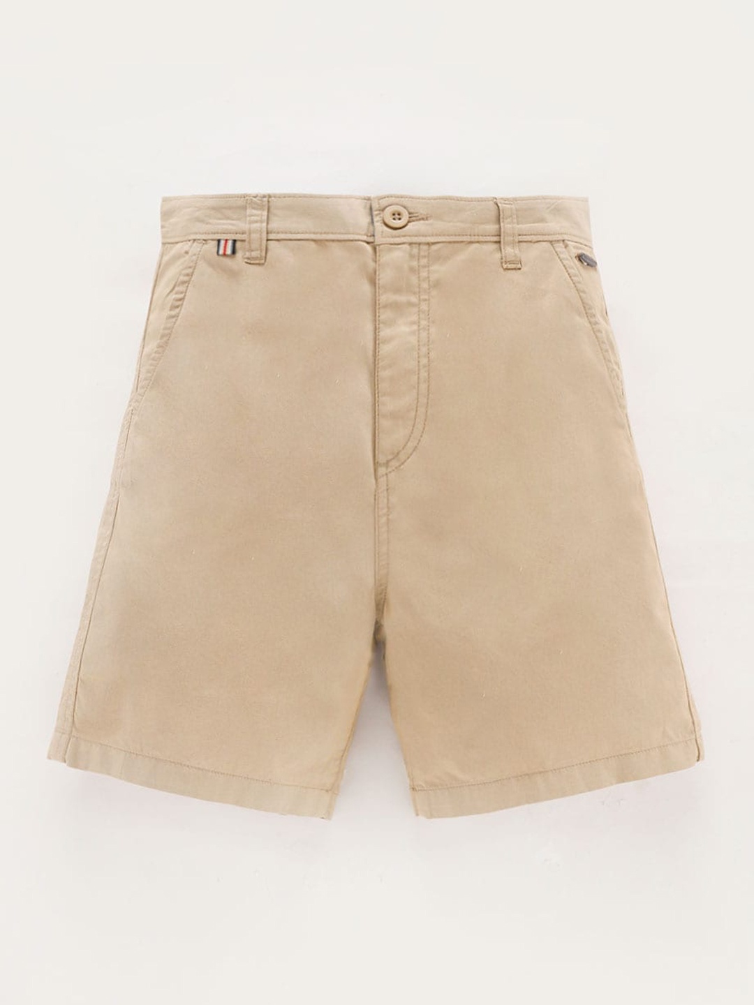 edheads Boys Mid-Rise Casual Cotton Shorts, Beige