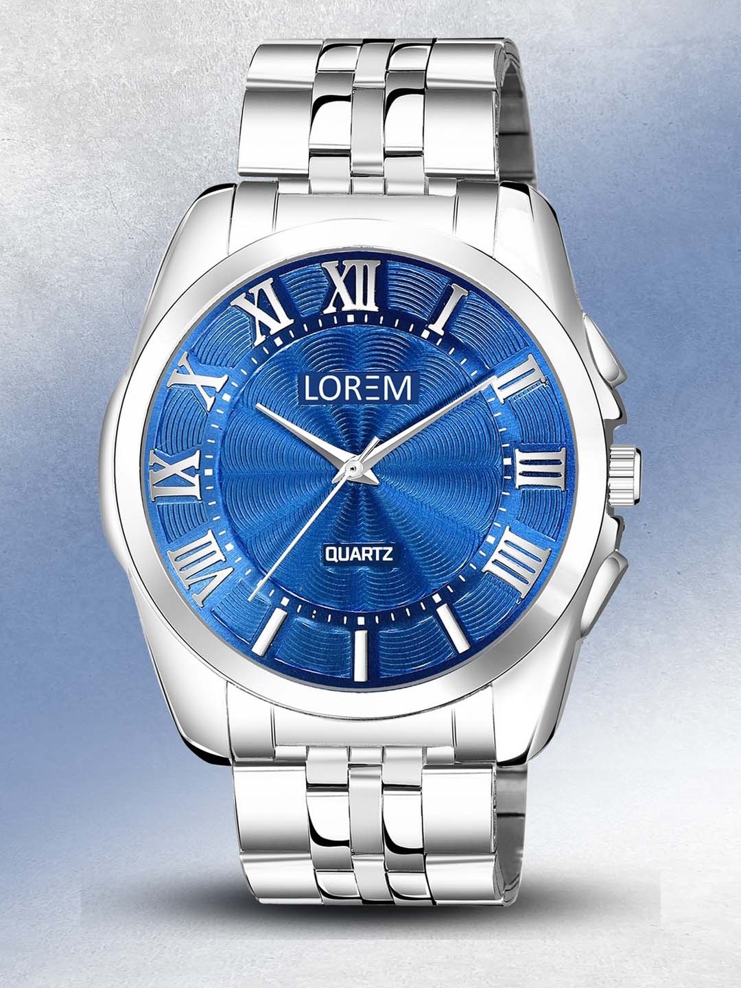 FERRIZZO Men Dial & Stainless Steel Bracelet Style Straps Analogue Watch LR126-FZ, Blue