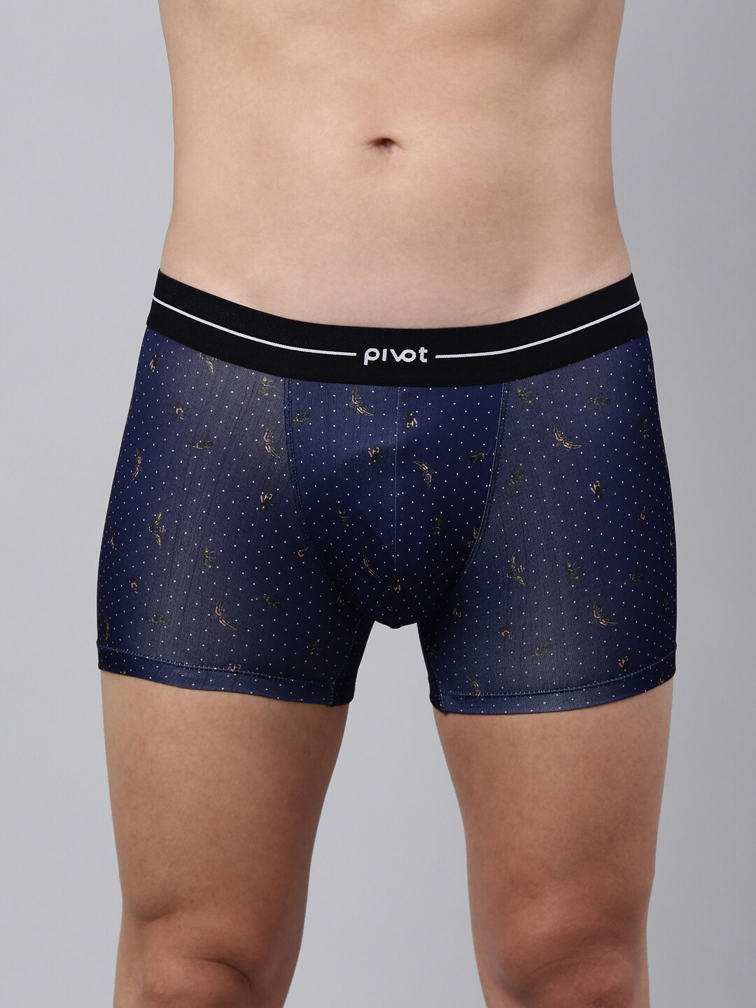 

pivot Men Conversational Printed Trunks, Navy blue