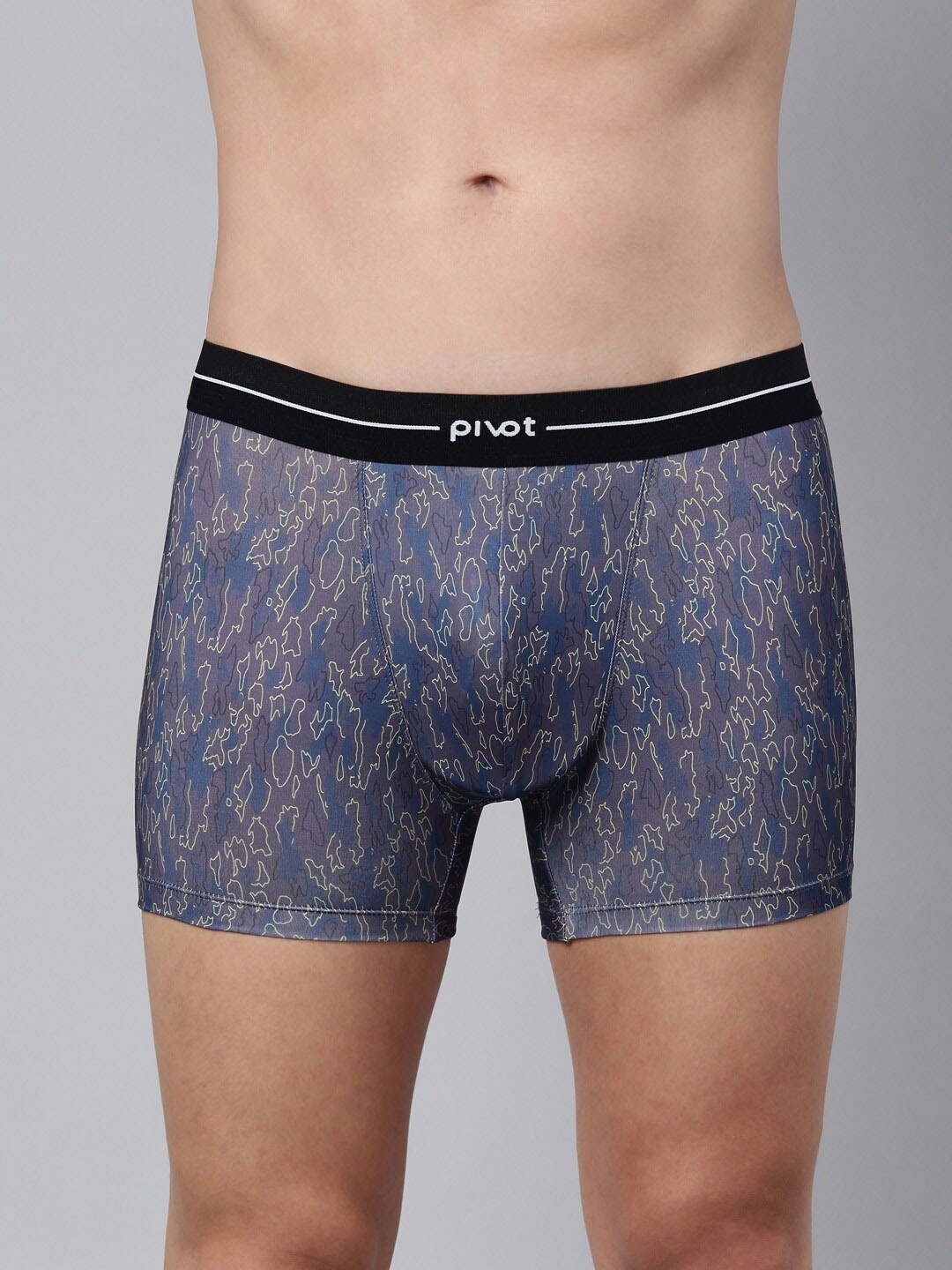 

pivot Men Abstract Printed Trunks, Blue
