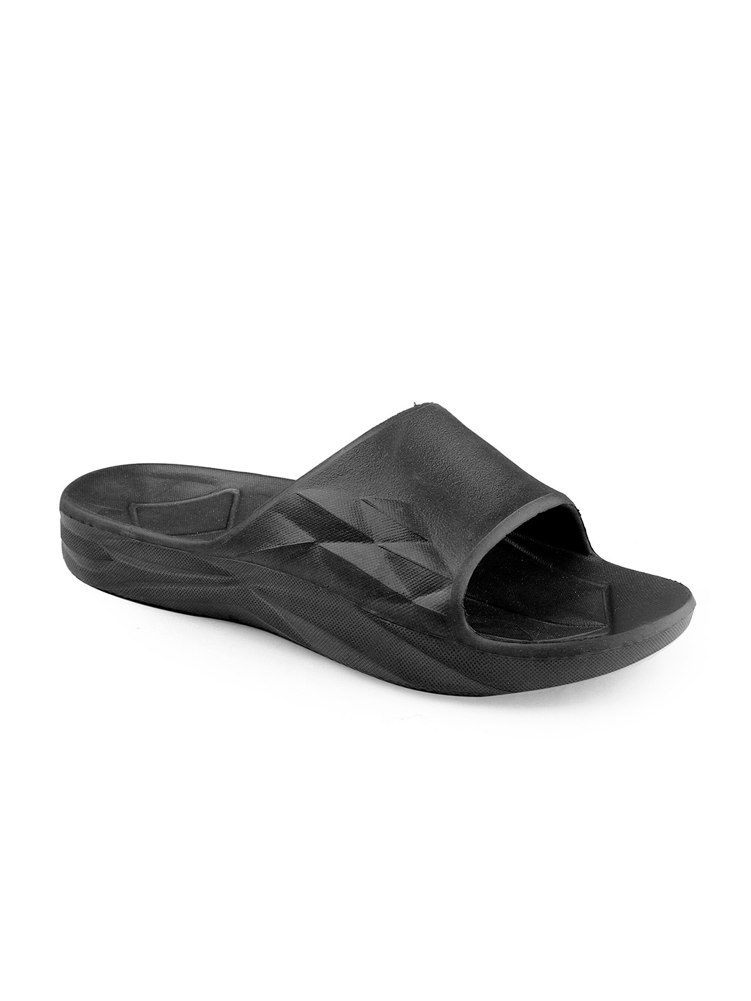 

KRAASA Men Textured Sliders, Black