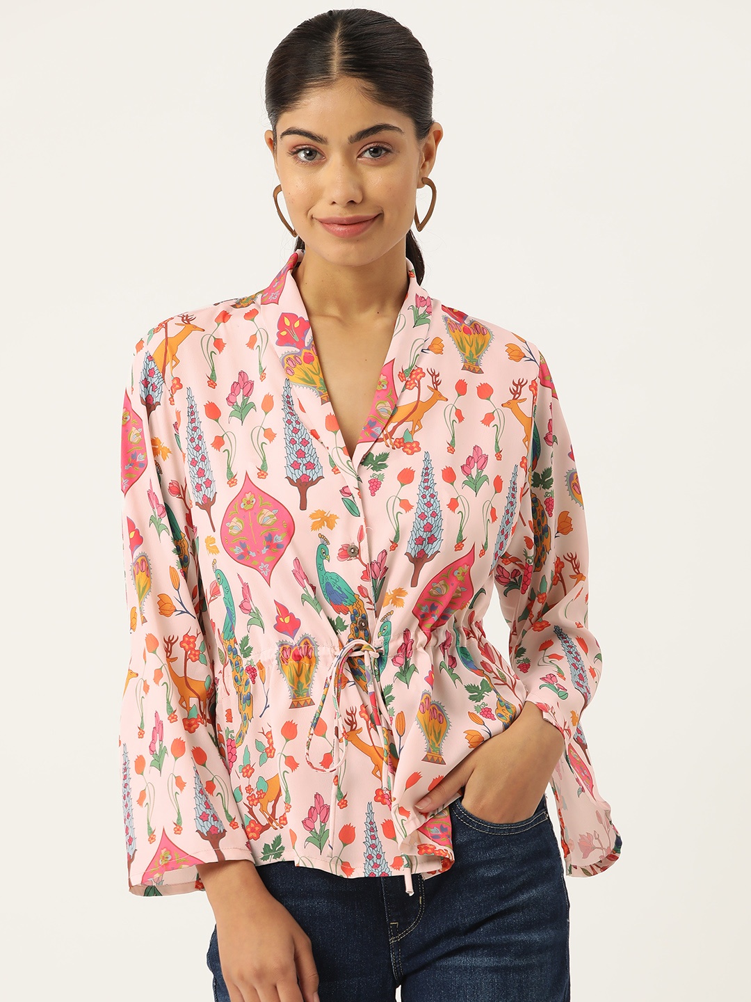 

ZIZO By Namrata Bajaj Floral Print Top, White