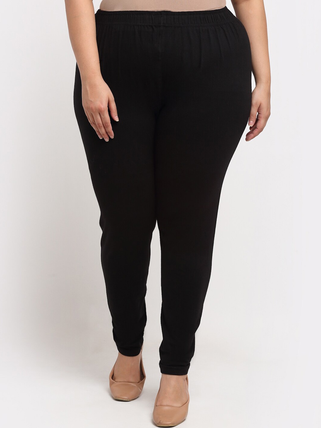 

TAG 7 Women Plus Size Ankle-Length Leggings, Black