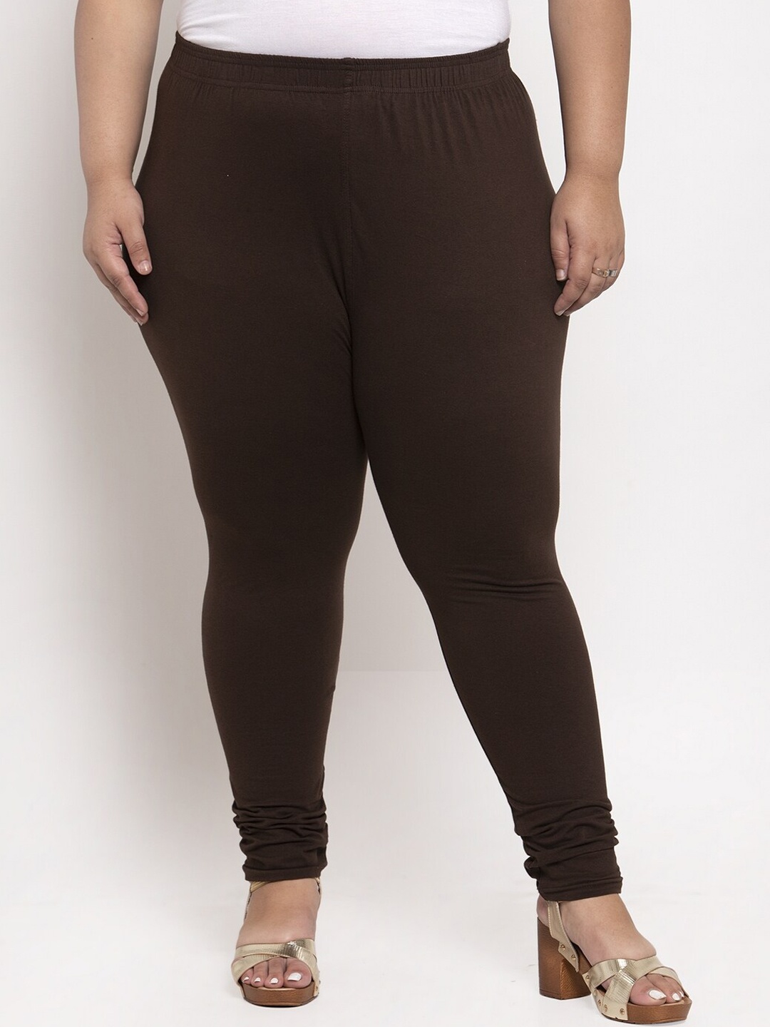 

TAG 7 Women Plus Size Ankle-Length Leggings, Brown