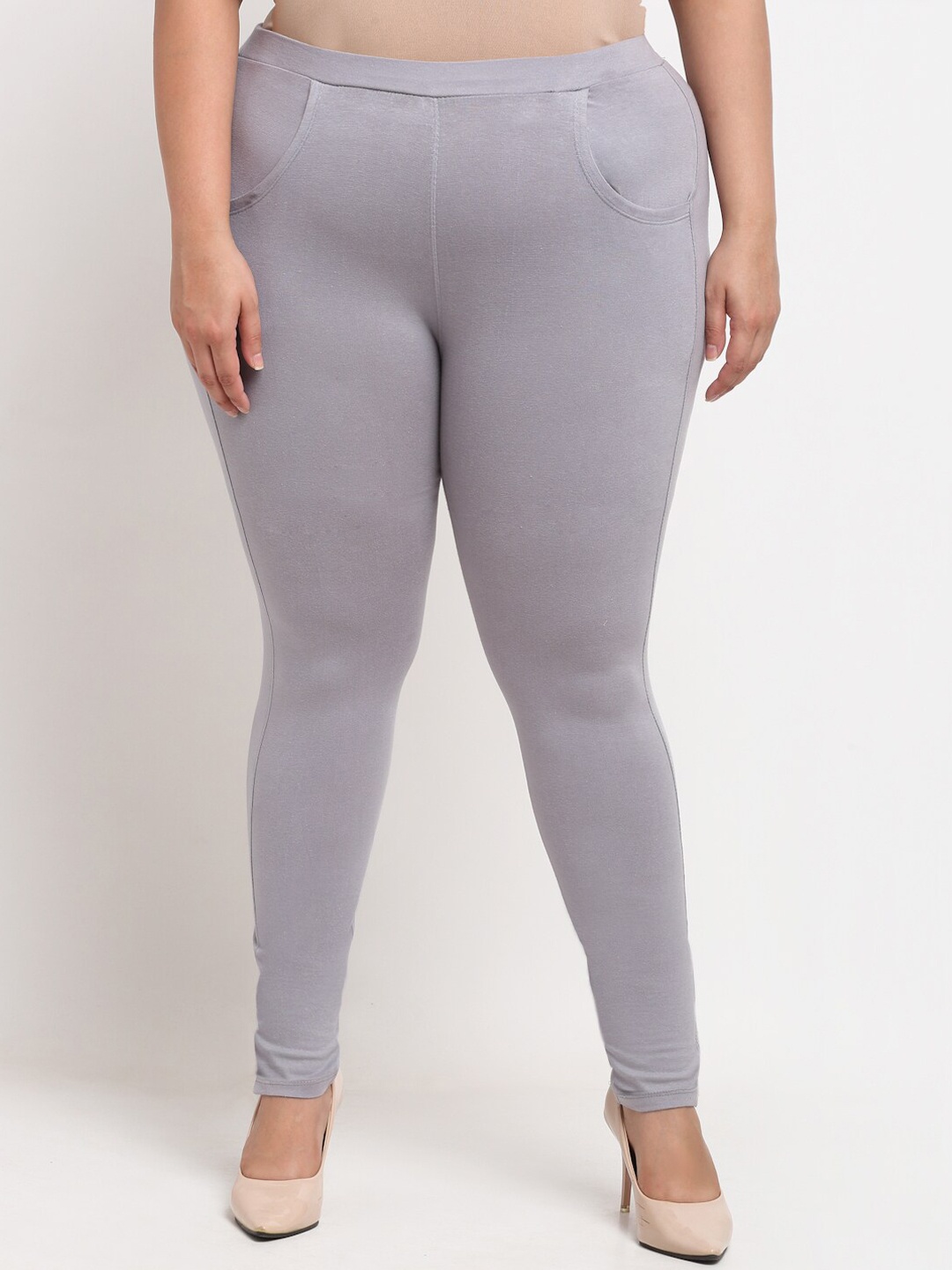 

TAG 7 Women Plus Size Ankle-Length Leggings, Grey