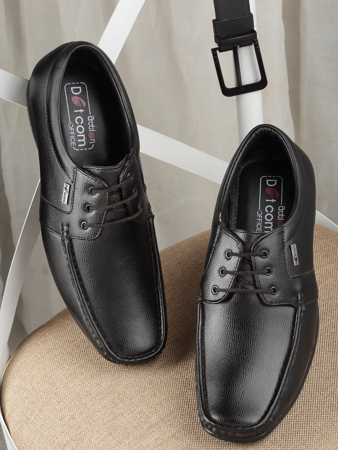 

Action Men Textured Formal Derbys, Black