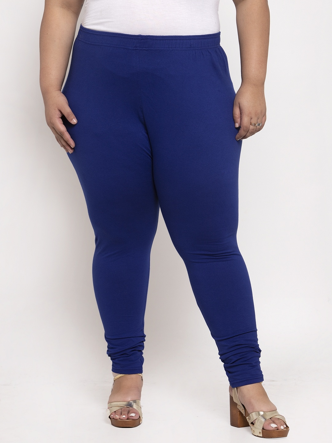 

TAG 7 PLUS Women Plus Size Churidar-Length Leggings, Blue