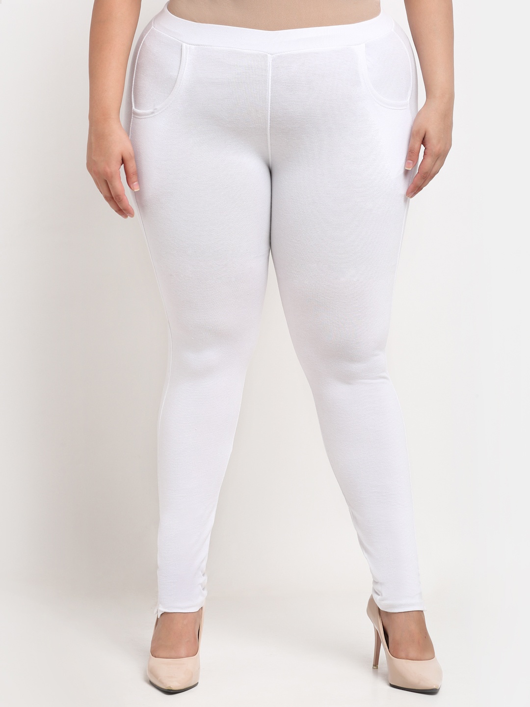 

TAG 7 PLUS Women Ankle Length Leggings, White
