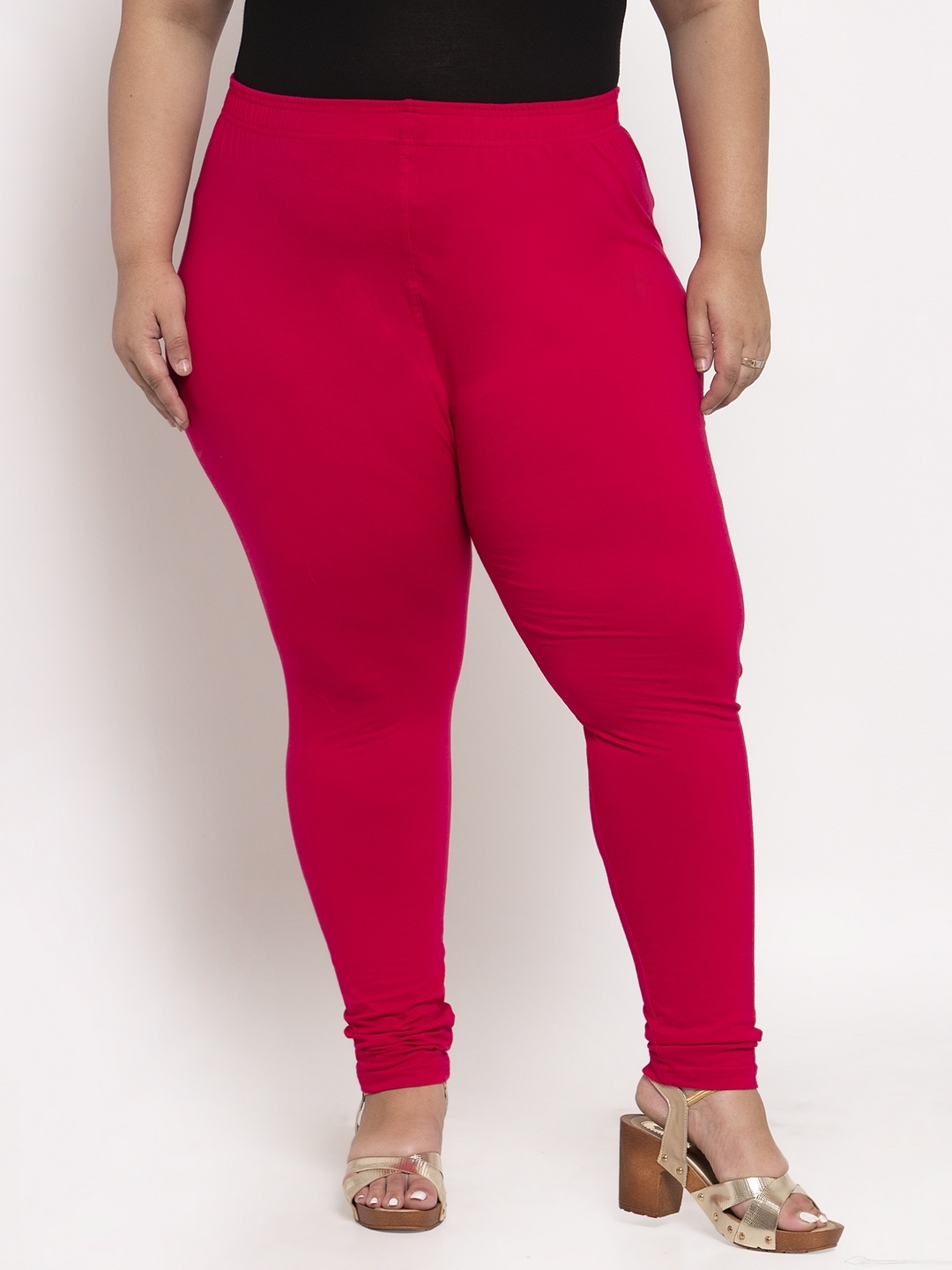 

TAG 7 PLUS Women Churidar Length Leggings, Pink