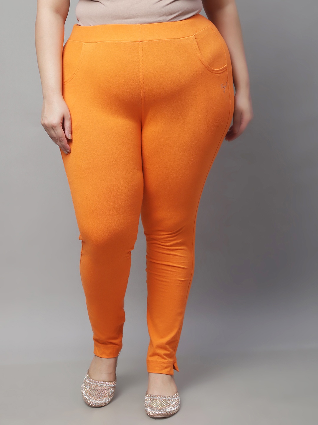 

TAG 7 PLUS Women Ankle Length Leggings, Orange