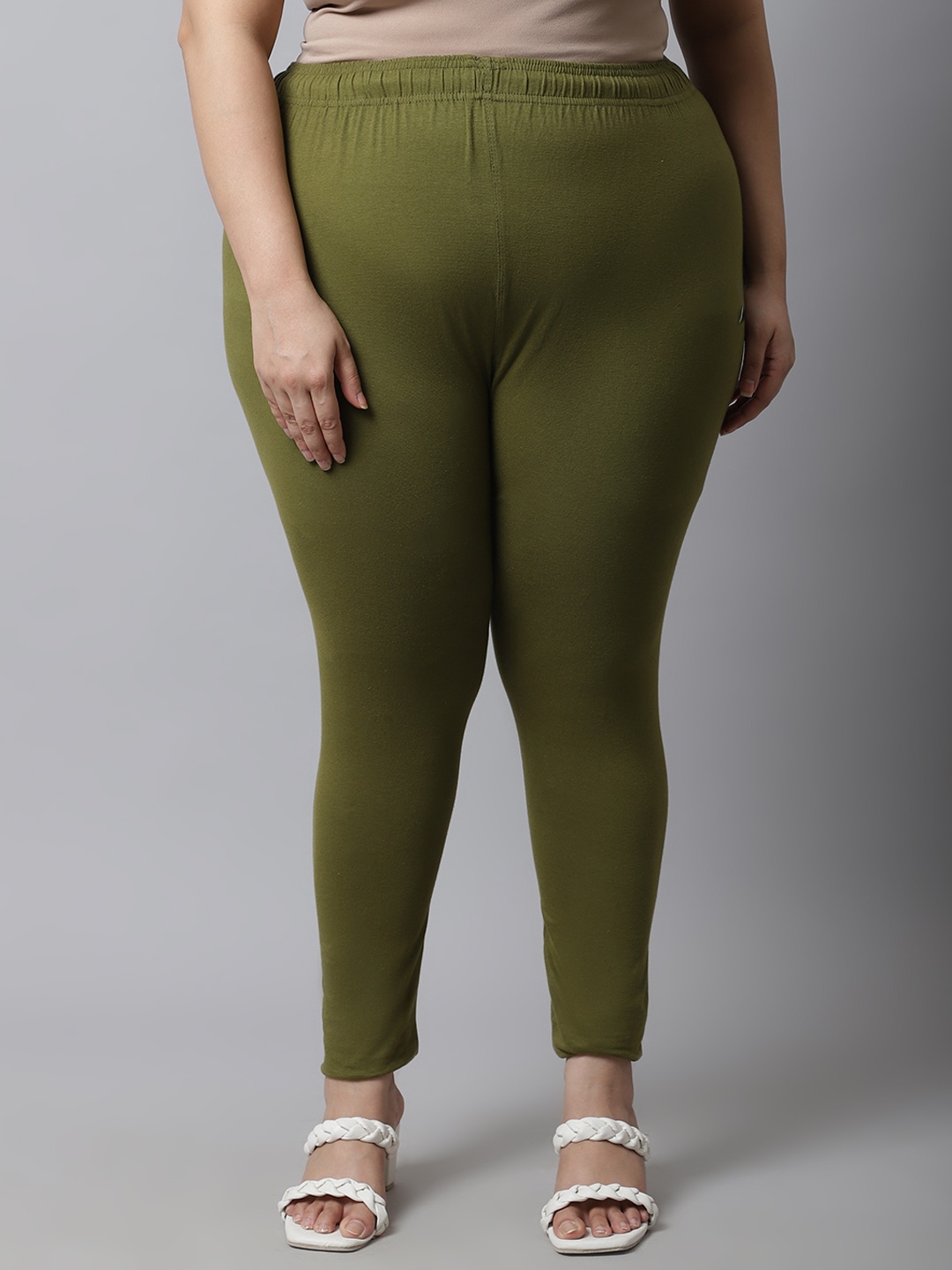 

TAG 7 PLUS Women Ankle Length Leggings, Olive