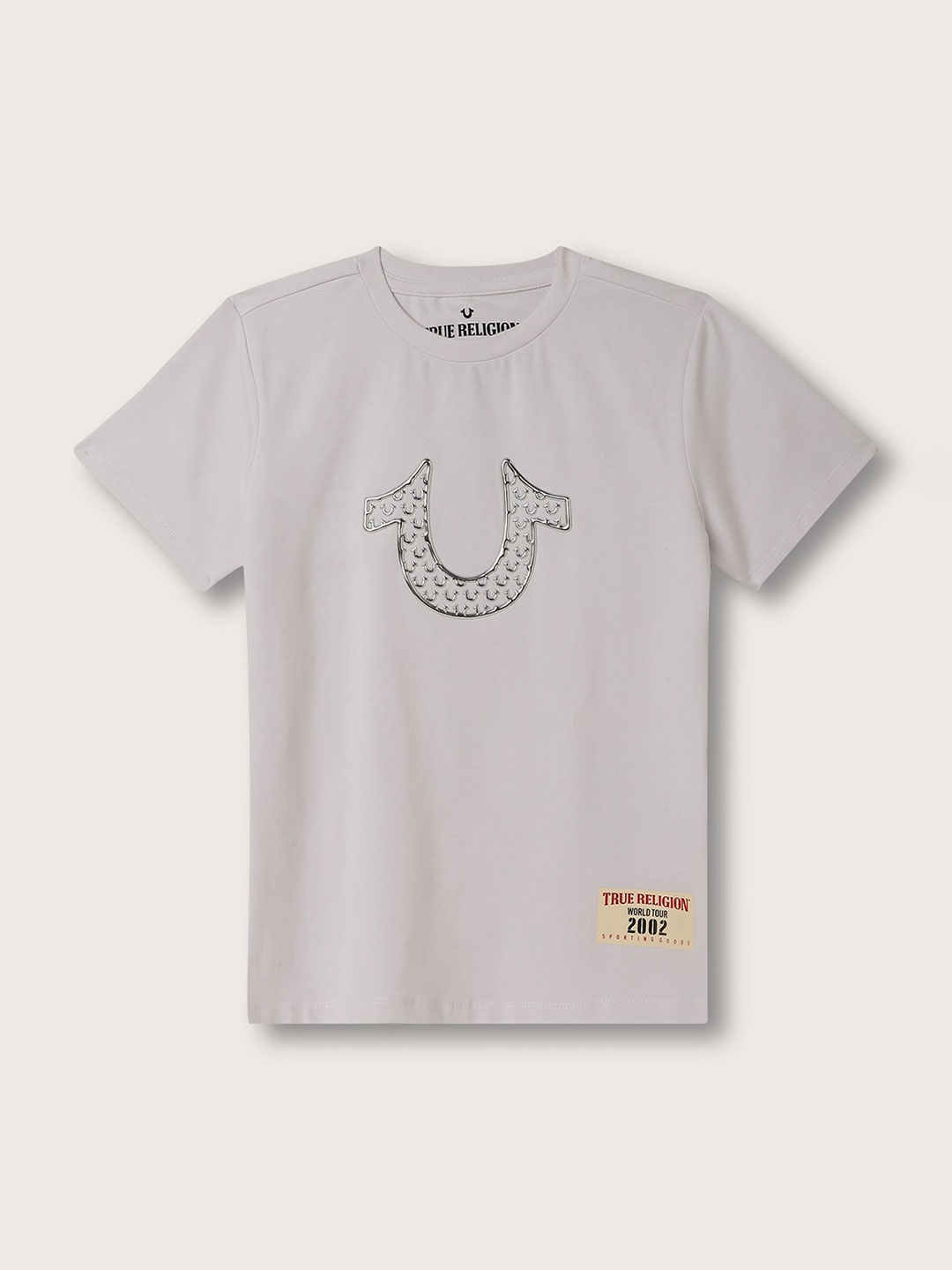 

True Religion Boys Solid Cotton T-shirt, Grey