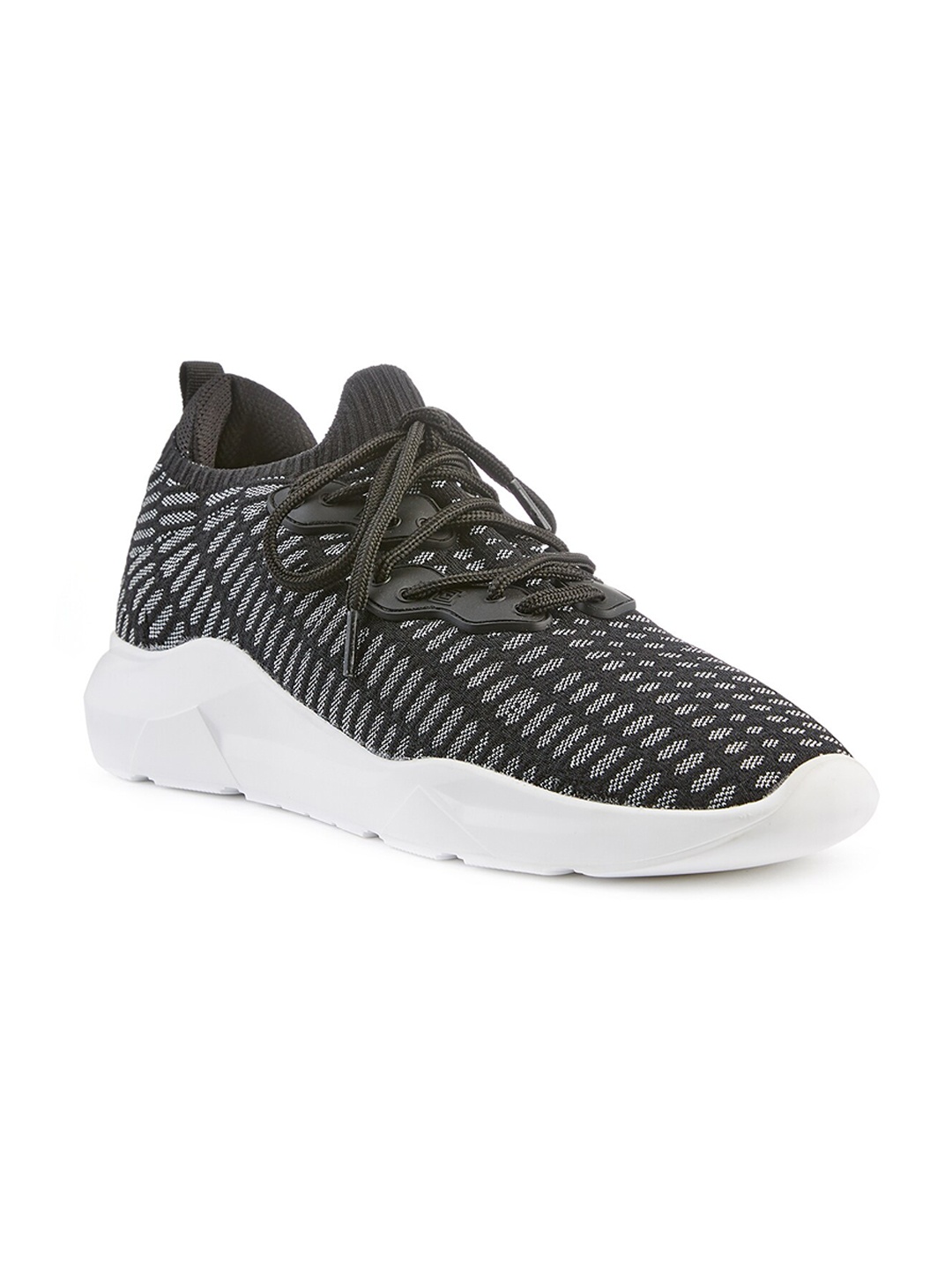 

FREESOUL FREECLOSE Woven Design Textile Contrast Sole Sneakers, Grey