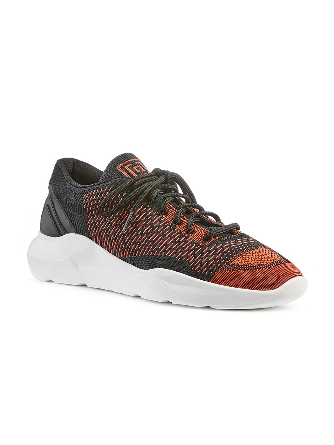

FREESOUL FREEJOY Woven Design Textile Contrast Sole Sneakers, Orange