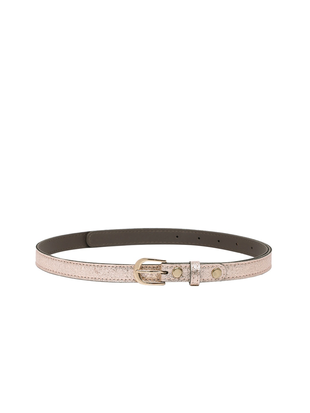 

Baggit Women Embellished Slim Belt, Rose gold