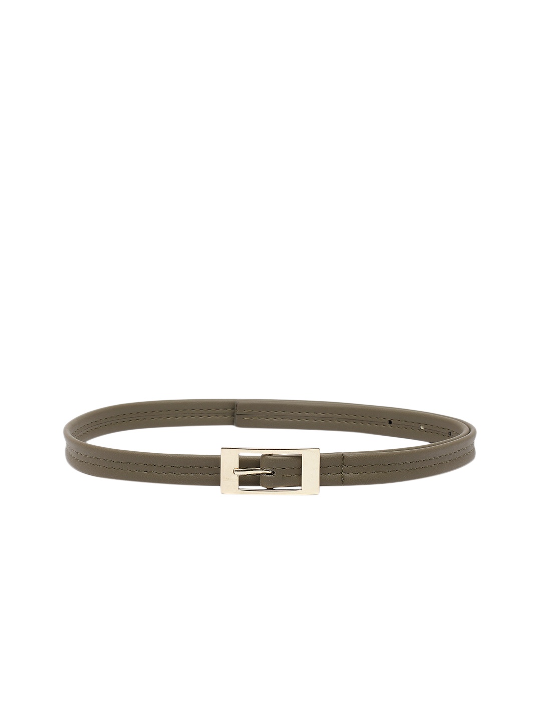 

Baggit Women Solid PU Slim Belt, Olive