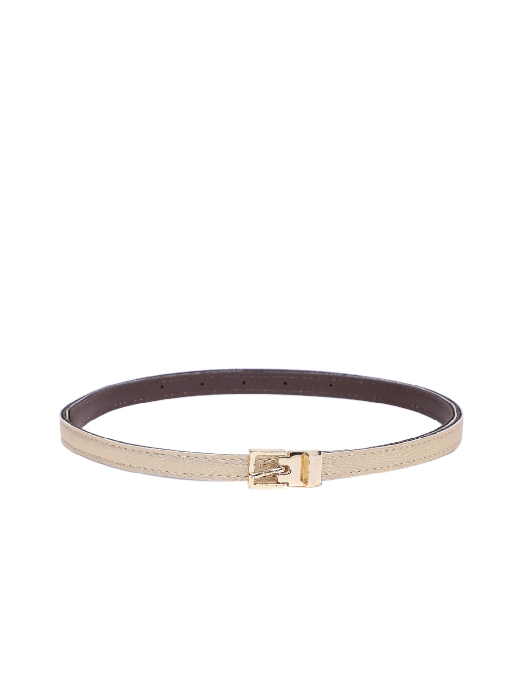 

Baggit Women Solid Slim Belt, Gold