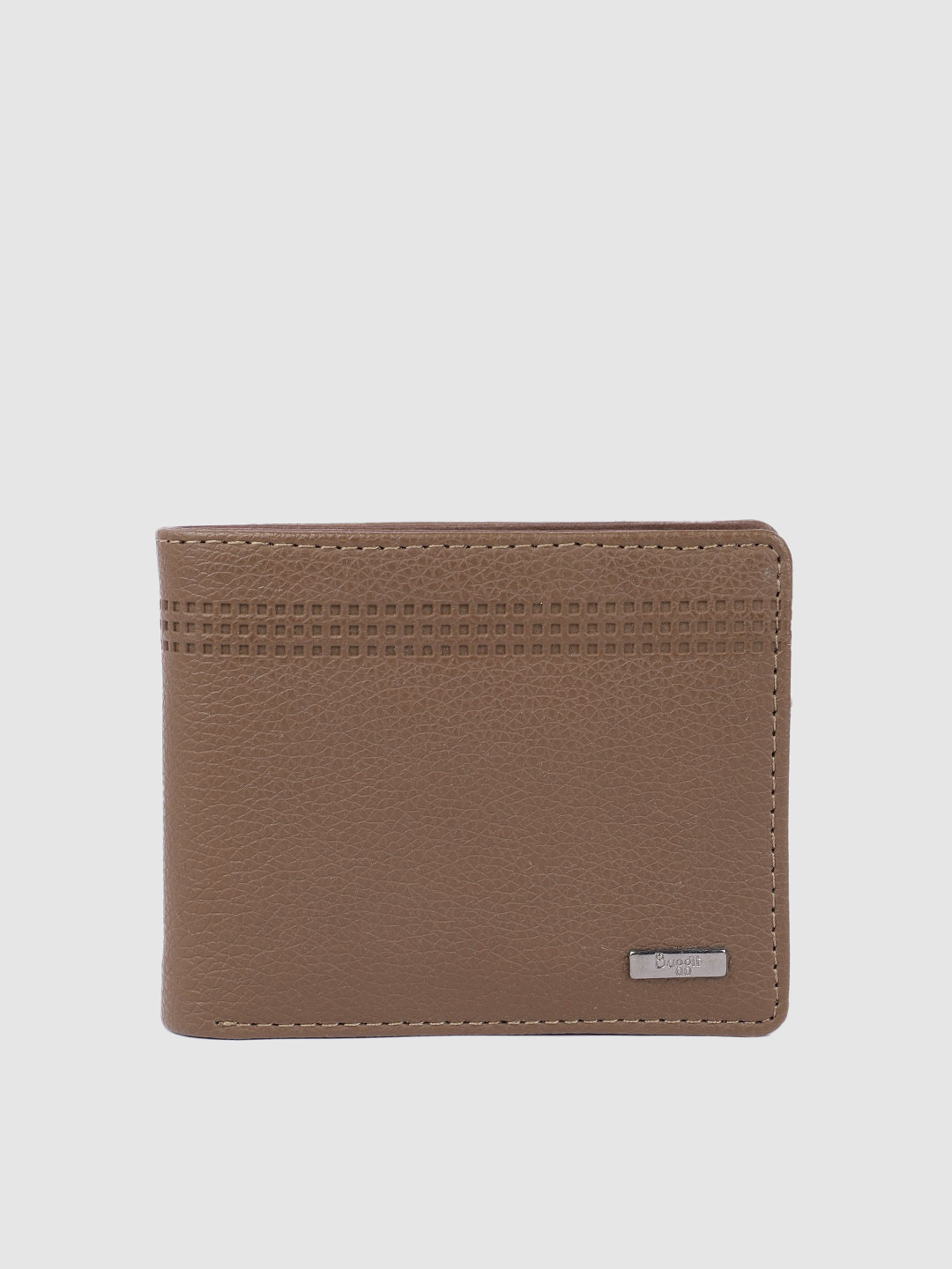 

Baggit Men Textured Two Fold Wallet, Brown