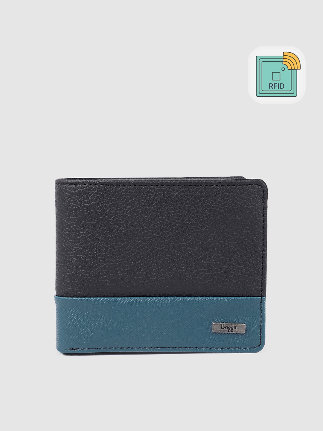 

Baggit Men Colourblocked Two Fold Wallet, Black