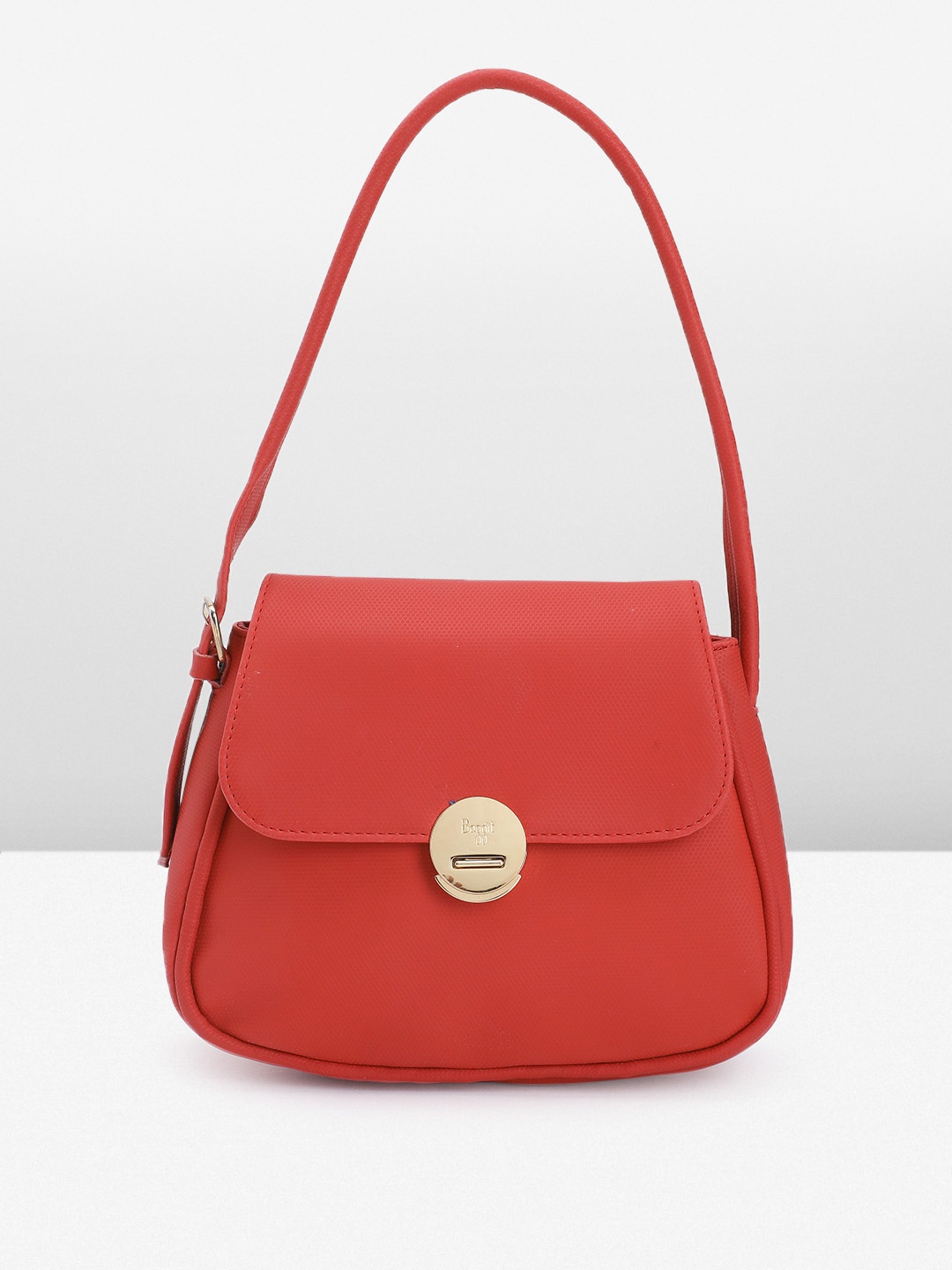 

Baggit Minute Geometric Textured PU Structured Shoulder Bag, Red