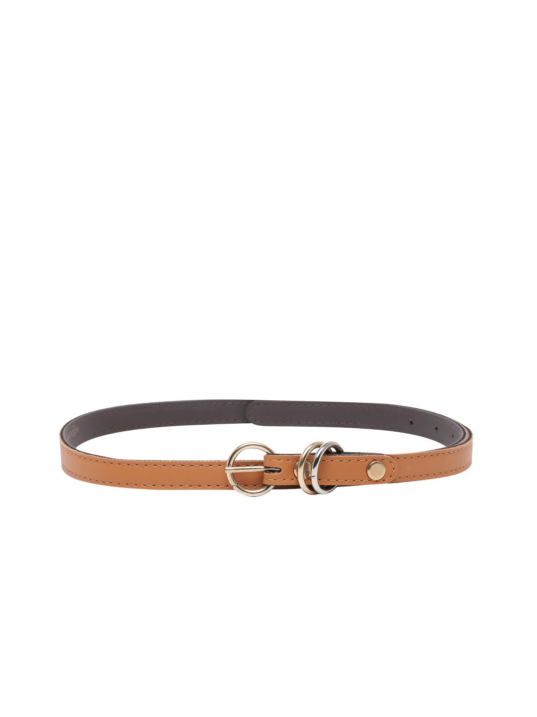 

Baggit Women Textured PU Slim Belt, Tan