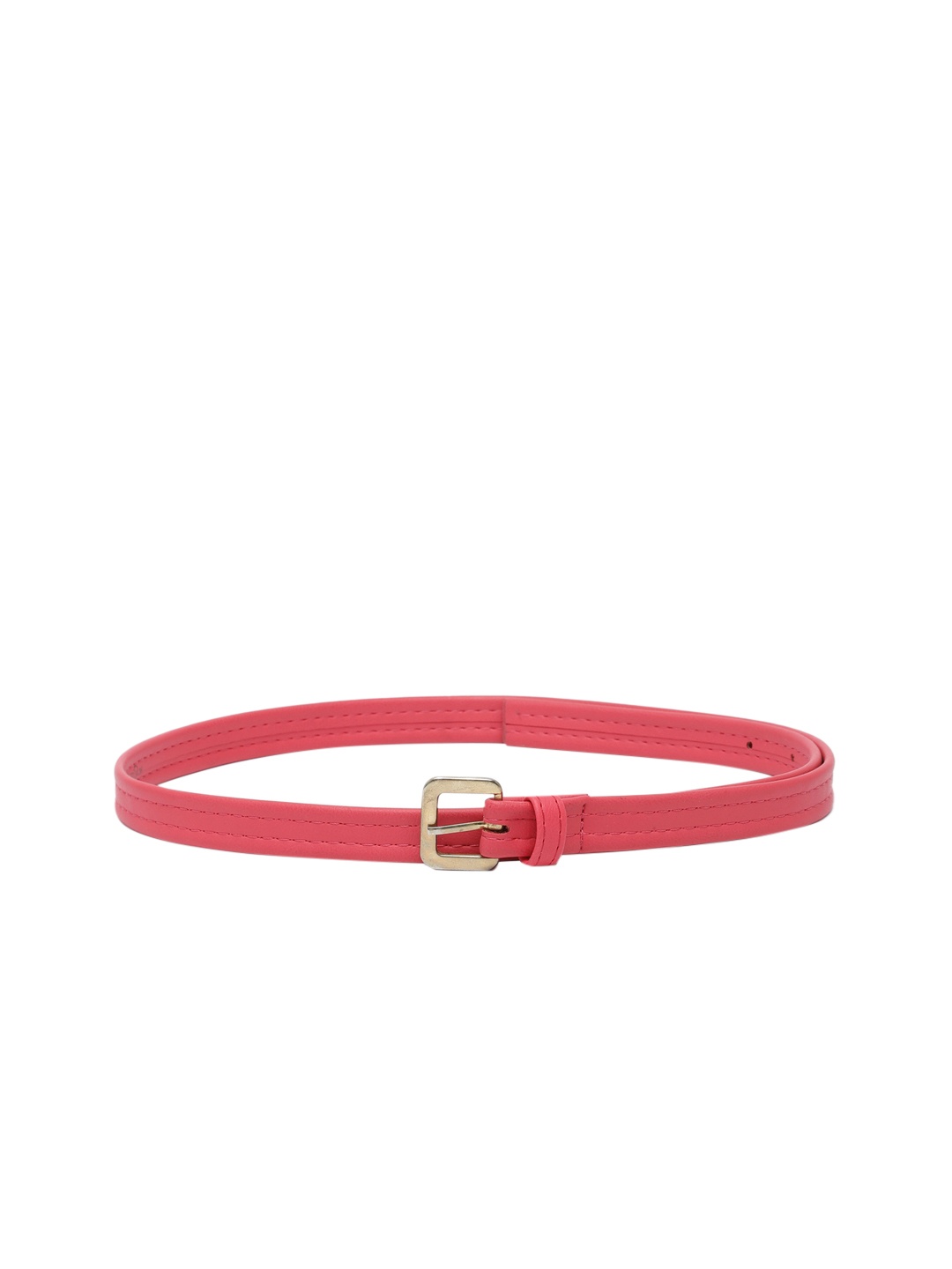 

Baggit Women Solid PU Casual Slim Belt, Pink