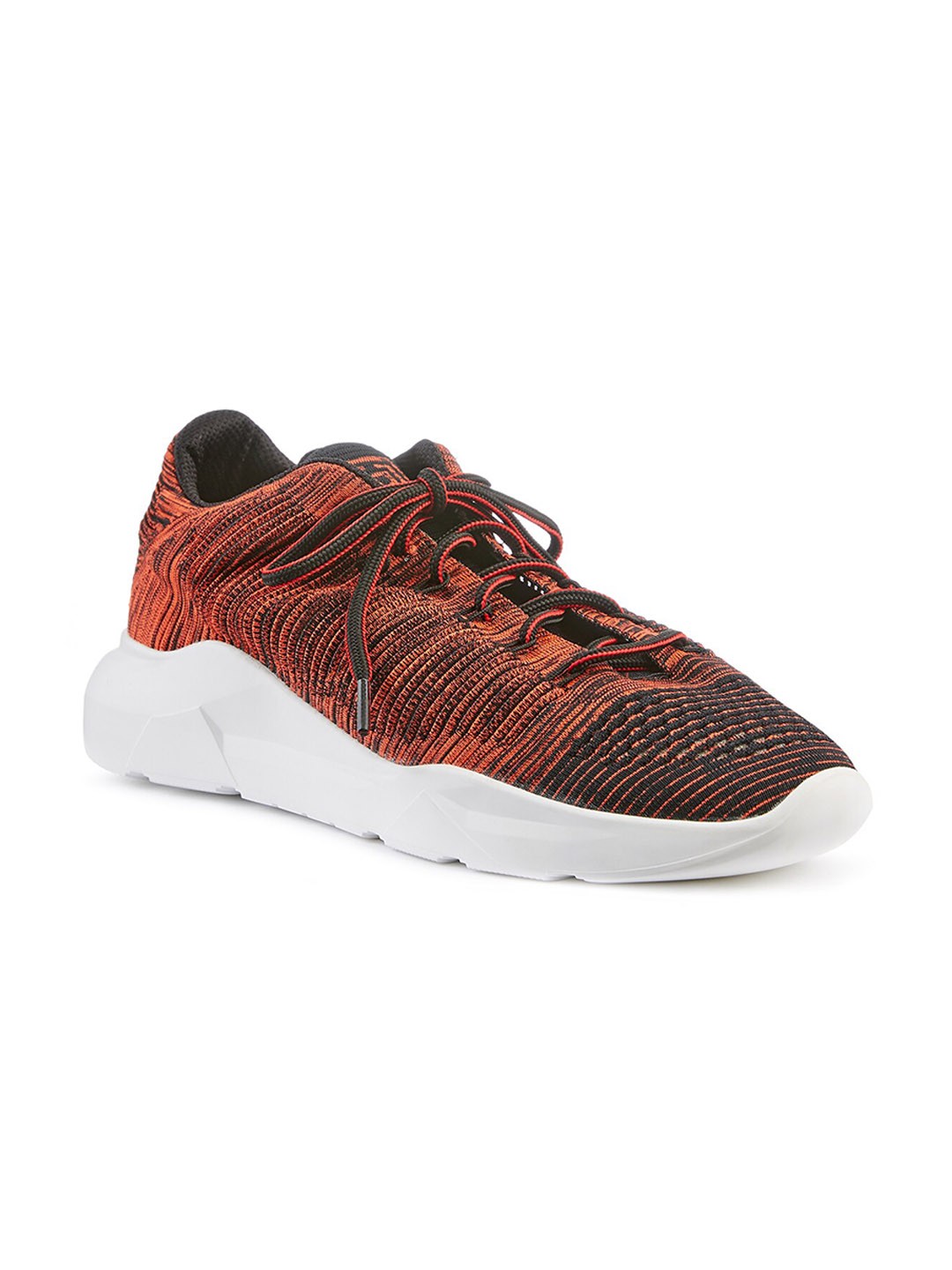 

FREESOUL FREETOP Woven Design Textile Contrast Sole Sneakers, Orange