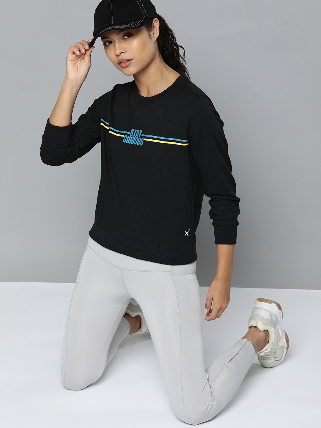 

HRX by Hrithik Roshan Typography Printed Lifestyle Sweatshirt, Black