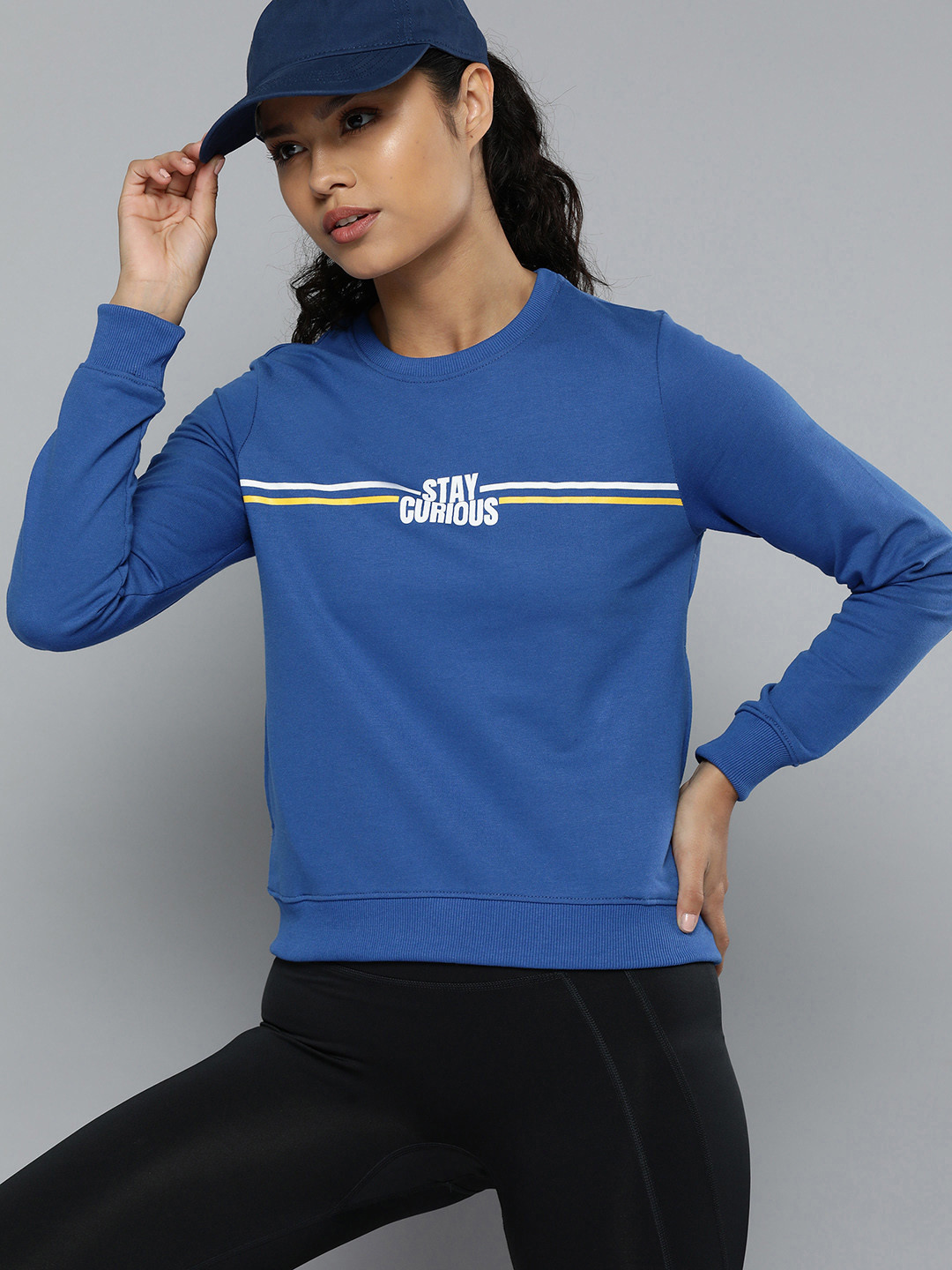 

HRX by Hrithik Roshan Typography Printed Lifestyle Sweatshirt, Blue